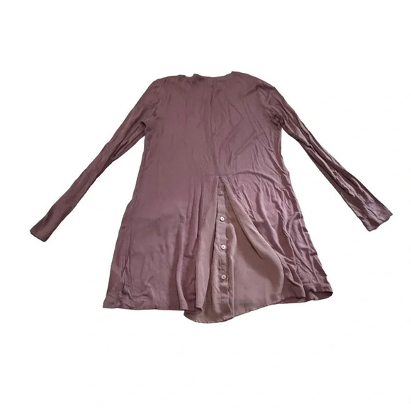 Logo Lori Goldstein long sleeve top with beautiful pocket detail button back S - Picture 3 of 6